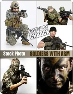 Soldiers with arm - Stock Photo