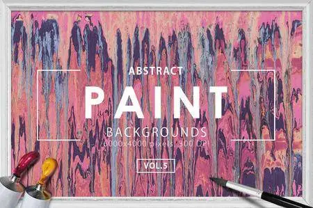 CreativeMarket - Abstract Paint Backgrounds Vol 5