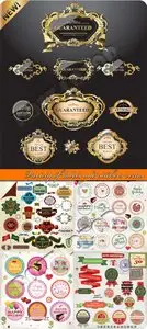 Variety of labels and stickers vector