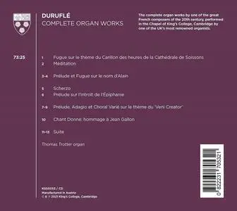 Thomas Trotter - Maurice Duruflé: Complete Organ Works (2021)