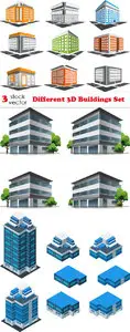 Vectors - Different 3D Buildings Set