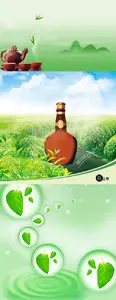 Tea and liquor Psd Template