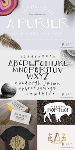 A.Purser hand hatchmark font +Extras