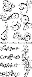 Vectors - Ornate Floral Elements (Set 12)