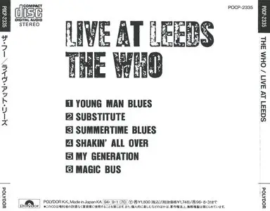 The Who - Live at Leeds (1970) [Polydor POCP-2335, Japan]