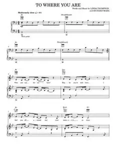 To Where You Are - Josh Groban, Richard Marx (Piano-Vocal-Guitar)