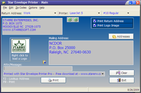 Star Envelope Printer Pro 5.50 Network Edition