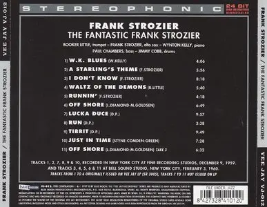 Frank Strozier - The Fantastic Frank Strozier (1997) {Vee Jay VJ-012 rec 1959-1960}
