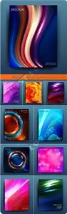 Design business layout for magazine or brochure vector set 25