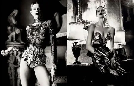 Elise Crombez & Saskia de Brauw by Mert Alas & Marcus Piggott for Interview March 2012