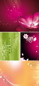 PSD templates - Flower backgrounds