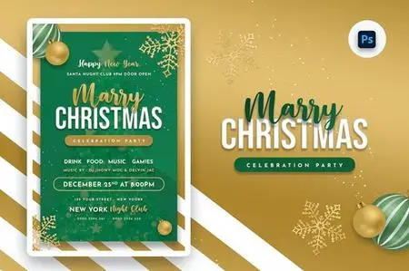 Christmas Party Flyer Design Template