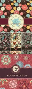 Seamless Floral Backgrounds Vector