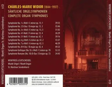 Wilfried Lichtscheidel - Charles-Marie Widor: Complete Organ Symphonies [6CDs] (2018)