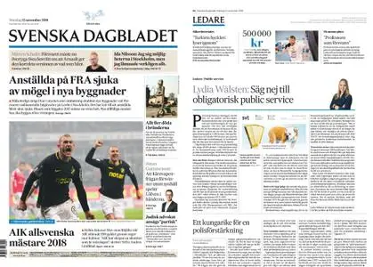 Svenska Dagbladet – 12 november 2018