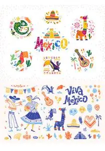 Hand-Drawn Decorative Mexican Elements