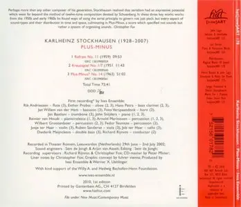 Karlheinz Stockhausen - Plus-Minus - Ives Ensemble (2010)