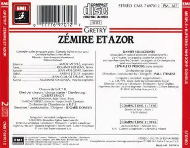 Edgard Doneux, Paul Strauss - Gretry: Zemiere et Azor, Danses Villageoises, Cephale et Procris (1990)