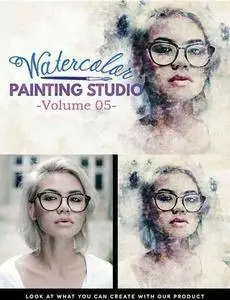 CreativeMarket - Watercolor Painting Studio Vol. 05