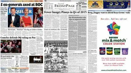 Philippine Daily Inquirer – January 12, 2016