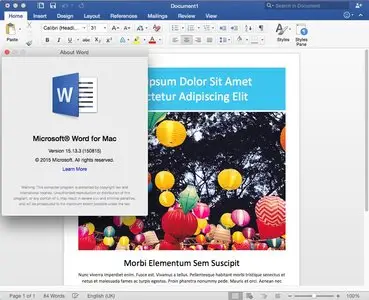 Microsoft Word 2016 VL 15.13.3 Multilingual Mac OS X