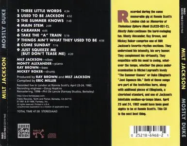 Milt Jackson - Mostly Duke (1982) {Pablo OJCCD-968-2 rel 1998}