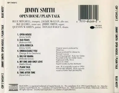 Jimmy Smith - Open House / Plain Talk (1960) {Blue Note CDP7842692 rel 1992}