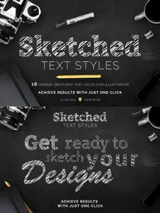 CreativeMarket - Sketched Text Styles Chalkboard Efx