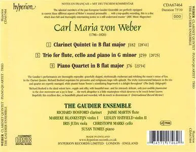 The Gaudier Ensemble, Susan Tomes - Carl Maria von Weber: Clarinet Quintet; Piano Quartet; Trio (2005)