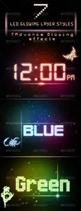 GraphicRiver LCD Glowing Layer Styles