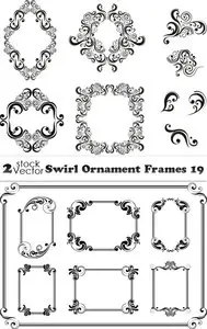 Vectors - Swirl Ornament Frames 19