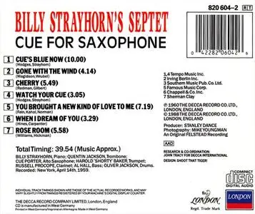 Billy Strayhorn's Septet - Cue for Saxophone (1960) {Decca London}