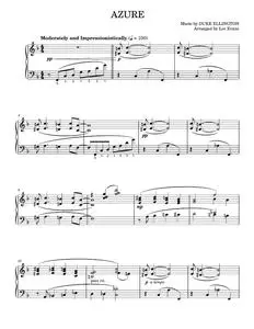 Azure - Billy Strayhorn, Duke Ellington, Lee Evans (Piano Solo)