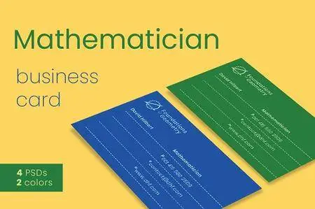 CreativeMarket - Mathematician Business Card Template 2930580