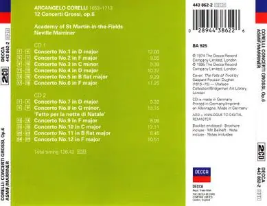 Neville Marriner, The Academy of St. Martin in the Fields - Corelli: Concerti Grossi, Op.6 (1995)