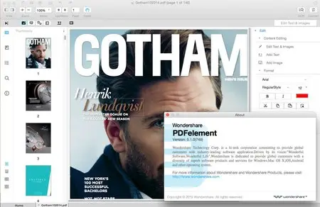 Wondershare PDFelement with OCR Plugin 5.1.0.749 Multilangual Mac OS X