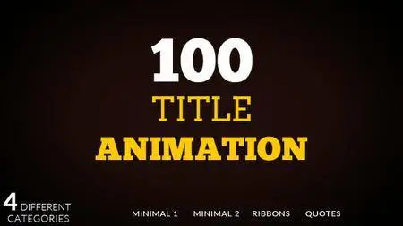 100 Title animation - Project for After Effects (VideoHive)