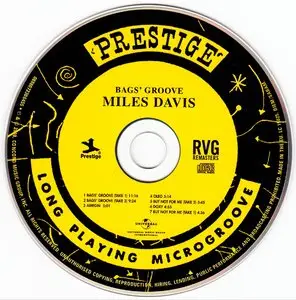 Miles Davis - Bags' Groove (1954) {2008 Prestige RVG Remasters Series}