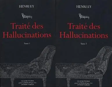 Henri Ey, "Traité des hallucinations", Lot de 2 Tomes