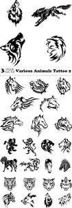 Vectors - Various Animals Tattoo 2