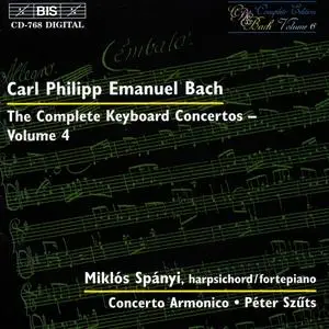 Miklós Spányi, Concerto Armonico - Carl Philipp Emanuel Bach: The Complete Keyboard Concertos, Vol. 4 (1997)