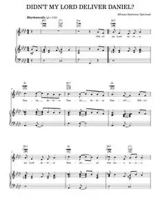 Didn't My Lord Deliver Daniel? - African-American Spiritual (Piano-Vocal-Guitar)