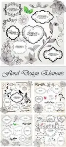 Floral Design Elements Vector