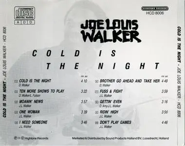 Joe Louis Walker - Cold Is The Night (1986)