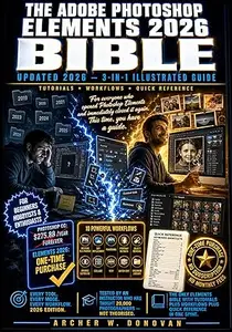 The Adobe Photoshop Elements 2026 Bible: 3-in-1Illustrated Guide to Master Photo Editing, AI Features, Layers, Selections