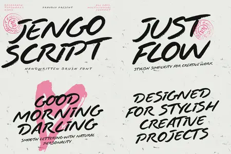 Jengo Script - Handwritten Brush Font