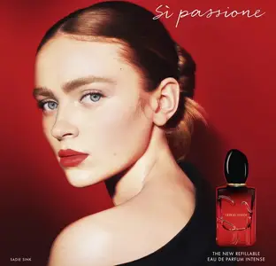 Sadie Sink by David Sims for Armani Beauty Si Passione Intense Fall 2024