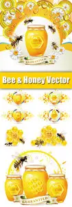 Honey & Bee Vector 2