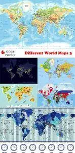 Vectors - Different World Maps 3