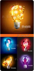 Glow-lamp template vector